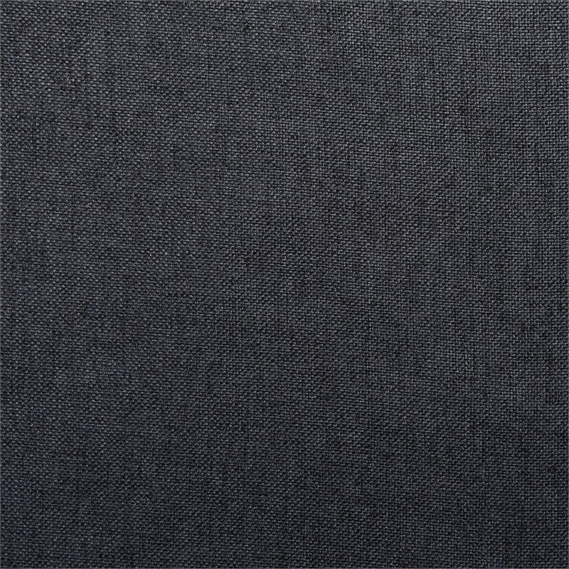 Bowery Hill Traditional Linen Fabric Executive Office Chair in Denim Blue