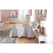Bowery Hill Traditional Wood/Fabric Upholstered Twin Panel Headboard in White
