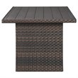 Bowery Hill Patio Dining Table in Dark Brown and Beige