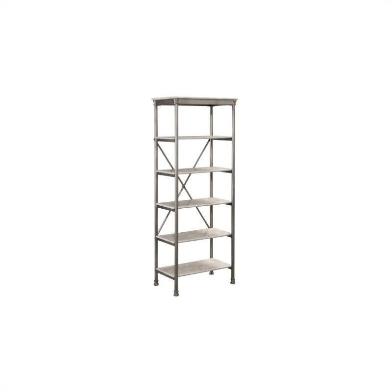 Bowery Hill Six Tier Shelf in Gray and Marble