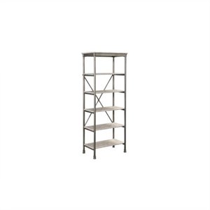 Bowery Hill Six Tier Shelf in Gray and Marble