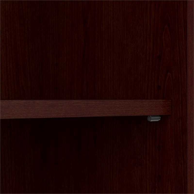 Bowery Hill 5 Shelves Transitional Wood Tall Bookcase in Harvest Cherry