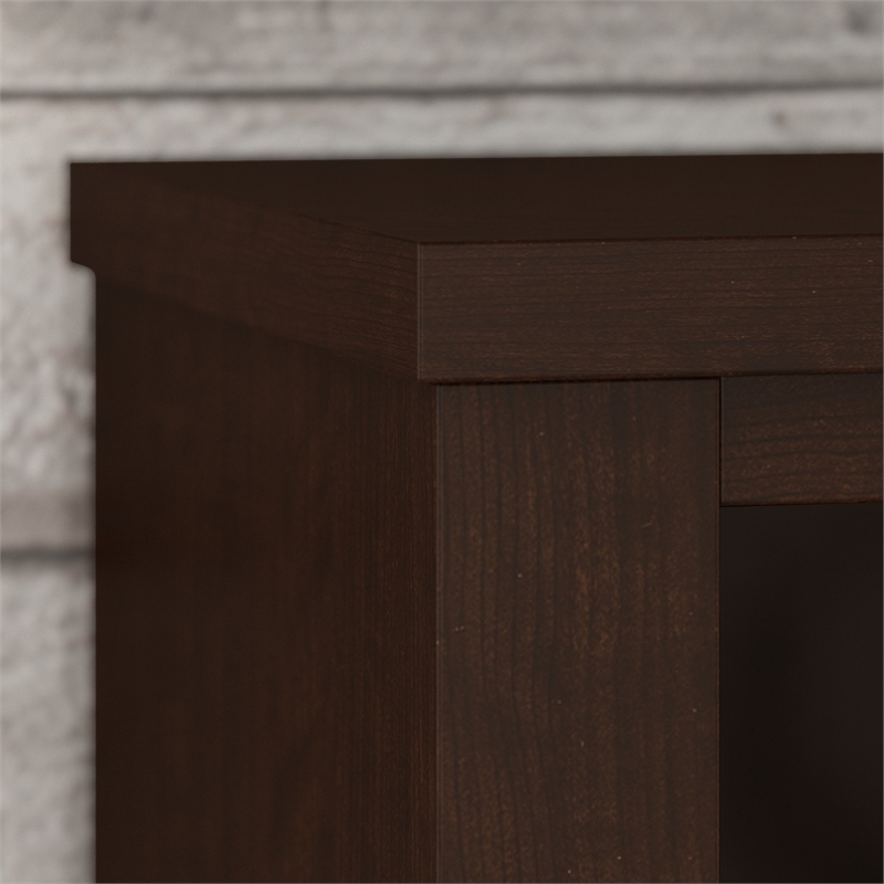 Bowery Hill Furniture 5 Shelf Bookcase in Mocha Cherry
