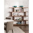 Bowery Hill 4-Shelf Contemporary Veneer Wood Bookcases in Brown