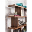 Bowery Hill 4-Shelf Contemporary Veneer Wood Bookcases in Brown