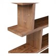 Bowery Hill 4-Shelf Contemporary Veneer Wood Bookcases in Brown