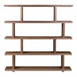 Bowery Hill 4-Shelf Contemporary Veneer Wood Bookcases in Brown