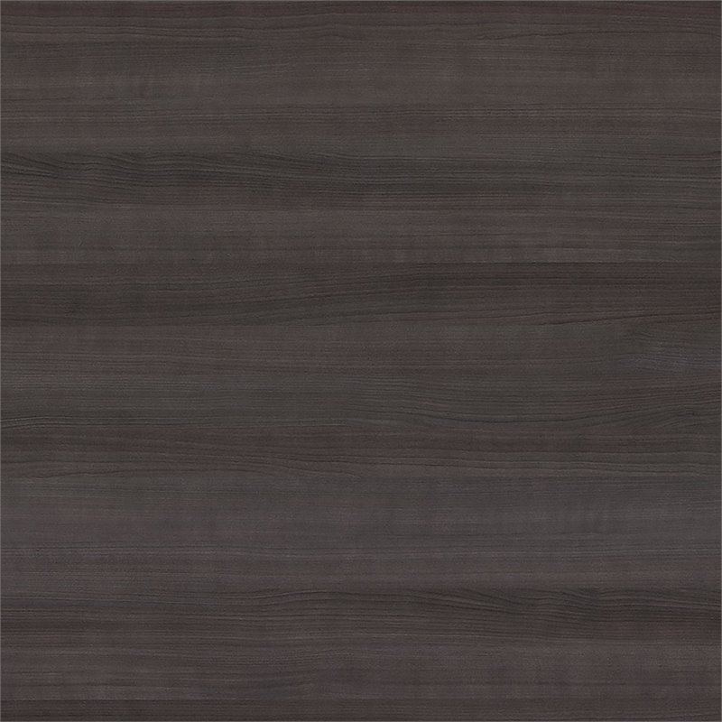 Bowery Hill Transitional 5 Shelf Tall Bookcase in Heather Gray - Engineered Wood