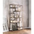 Bowery Hill Modern Metal 6-Shelf Bookcase in Champagne