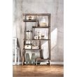 Bowery Hill Modern Metal 6-Shelf Bookcase in Champagne