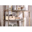 Bowery Hill Modern Metal 6-Shelf Bookcase in Champagne