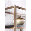 Bowery Hill Modern Metal 6-Shelf Bookcase in Champagne