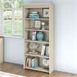 Bowery Hill 5 Shelf Bookcase in Antique White - Engineered Wood