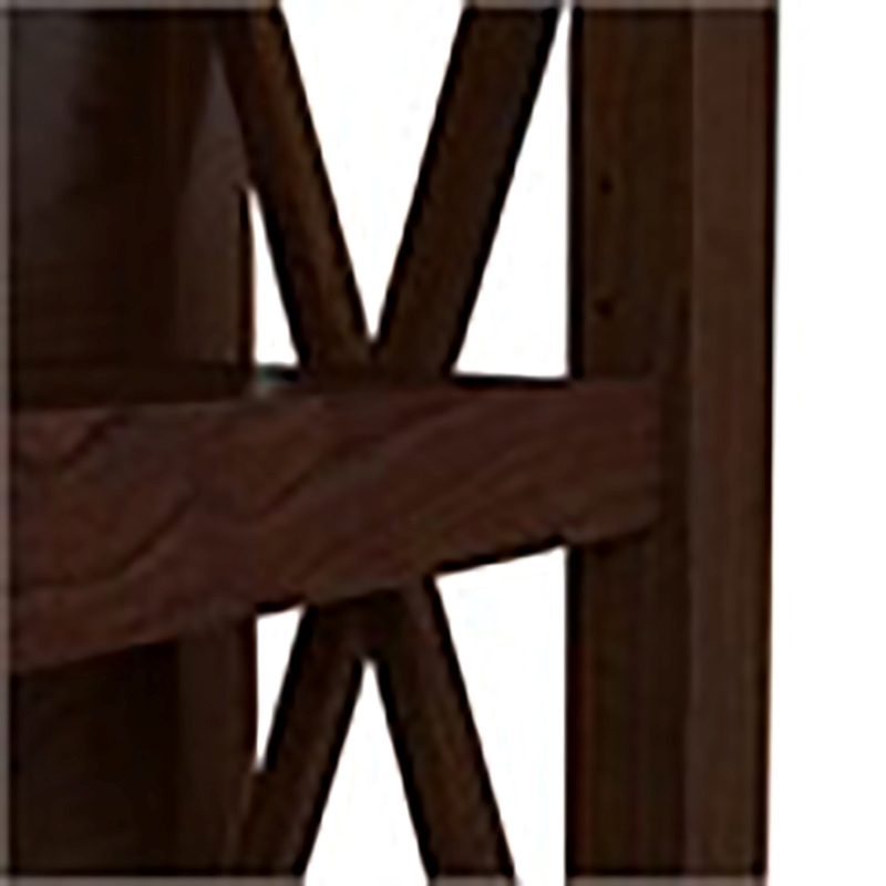 Bowery Hill Transitional 5-Shelf Wood Tall Bookcase in Bing Cherry