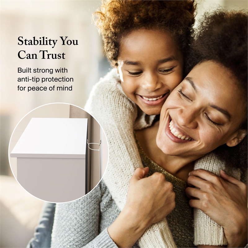 Bowery Hill Furniture 5 Shelf Bookcase in White