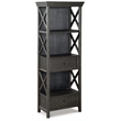 Bowery Hill 3 Shelf Bookcase in Black and Gray