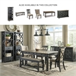 Bowery Hill 3 Shelf Bookcase in Black and Gray