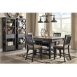 Bowery Hill 3 Shelf Bookcase in Black and Gray