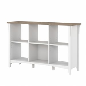 Bowery Hill 6 Cube Organizer in Pure White and Shiplap Gray - Engineered Wood
