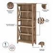 Bowery Hill 5-Shelf Coastal Wood Tall Bookcase in Reclaimed Pine