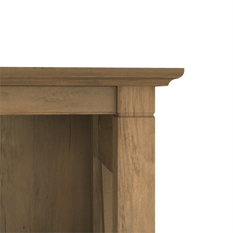 Bowery Hill 5-Shelf Coastal Wood Tall Bookcase in Reclaimed Pine