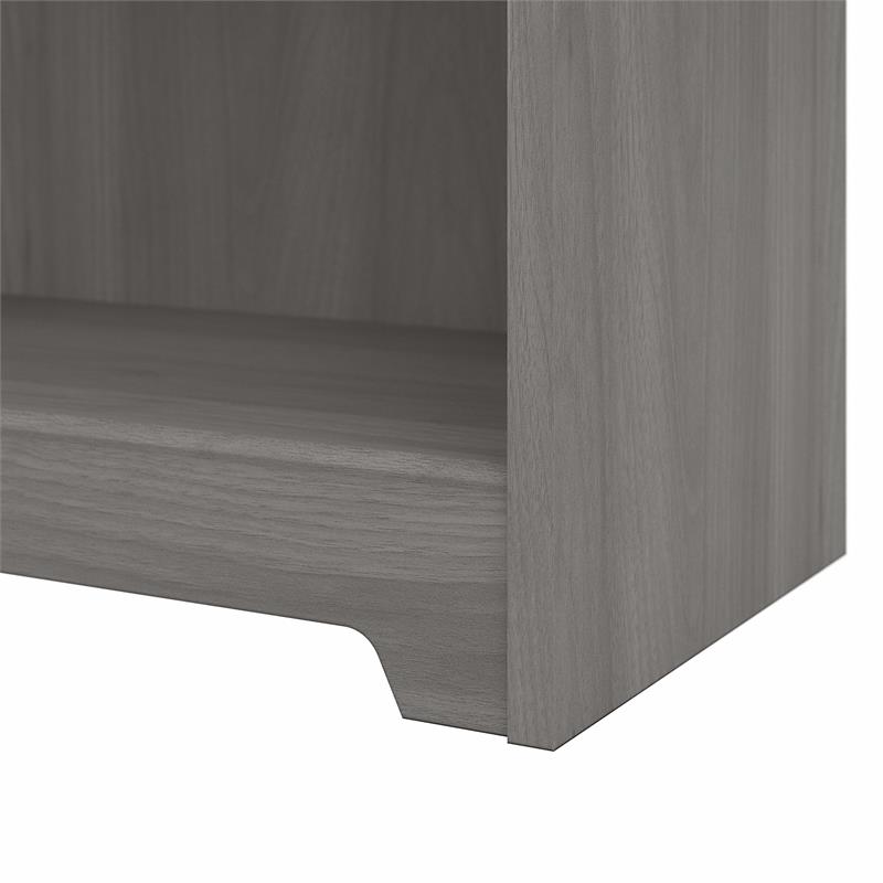 Bowery Hill 5 Shelf Tall Bookcase in Modern Gray - Engineered Wood