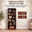 Bowery Hill Wood Cherry Bookcase Rectangular Adjustable 84