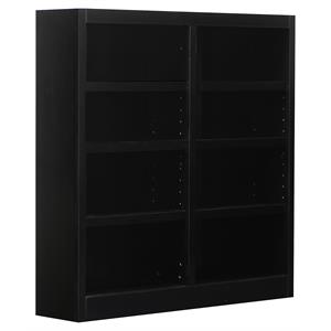 Bowery Hill Traditional 48&quot Tall 8-Shelf Double Wide Wood Bookcase in Espresso