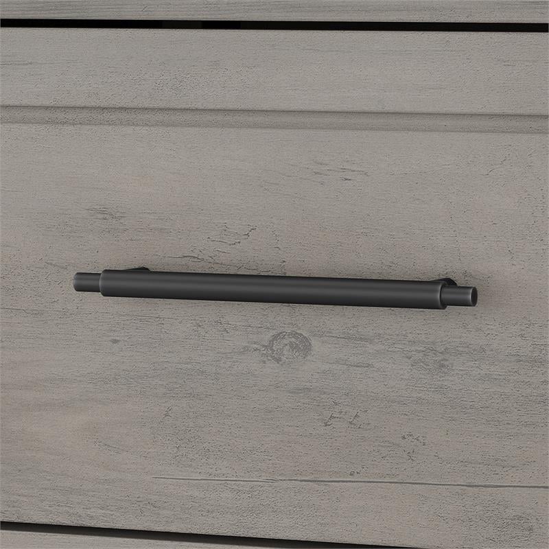 Bowery Hill Transitional Engineered Wood Tall Bookcase Cabinet in Gray