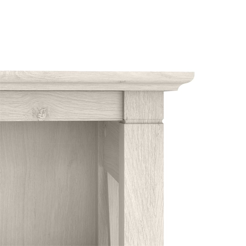 Bowery Hill 5-Shelf Coastal Wood Tall Bookcase in Line White Oak