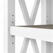Bowery Hill 5 Shelf Modern Wood Bookcase Set in Shiplap Gray/White