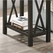 Bowery Hill Contemporary Wood Side Table in Dark Gray