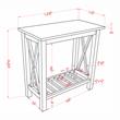 Bowery Hill Contemporary Wood Side Table in Dark Gray