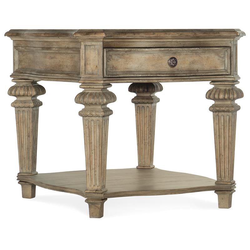 Bowery Hill Rectangluar Living Room End Table in Rustic Finish