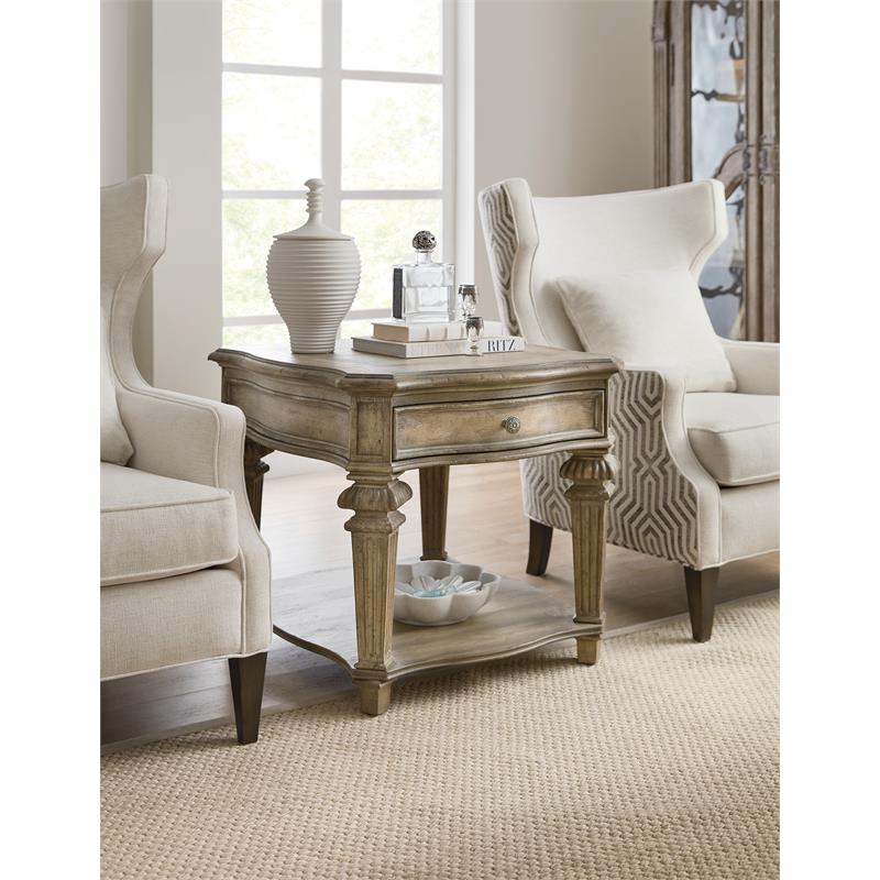 Bowery Hill Rectangluar Living Room End Table in Rustic Finish