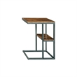 Bowery Hill 1 Shelf End Table in Black and Natural
