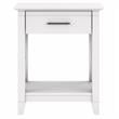 Bowery Hill Farmhouse Engineered Wood End Table with Storage in White