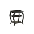 Bowery Hill Mid Century 2 Shelf Wood End Table in Black