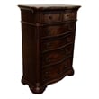 Bowery Hill Traditional 5-Drawer Solid Wood Bedroom Chest in Walnut