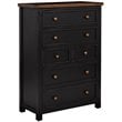 Bowery Hill 6 Drawer Transitional Solid Wood Tall Chest in Black