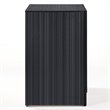 Bowery Hill Square 3 Drawers Nightstand in Black