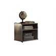 Bowery Hill Transitional Wood Nightstand with Nailhead Trim in Gray
