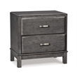 Bowery Hill 2 Drawer Nightstand in Gray