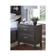 Bowery Hill 2 Drawer Nightstand in Gray