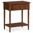 Bowery Hill Coastal Wood Nightstand with AC/USB Charger in Oak