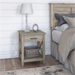 Bowery Hill Nightstand with Drawer in Washed Gray - Engineered Wood
