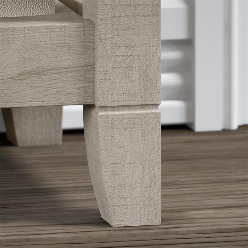 Bowery Hill Nightstand with Drawer in Washed Gray - Engineered Wood