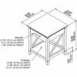 Bowery Hill Nightstand with Drawer in Washed Gray - Engineered Wood