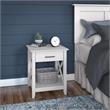 Bowery Hill Farmhouse Nightstand with Drawer in Pure White Oak - Engineered Wood