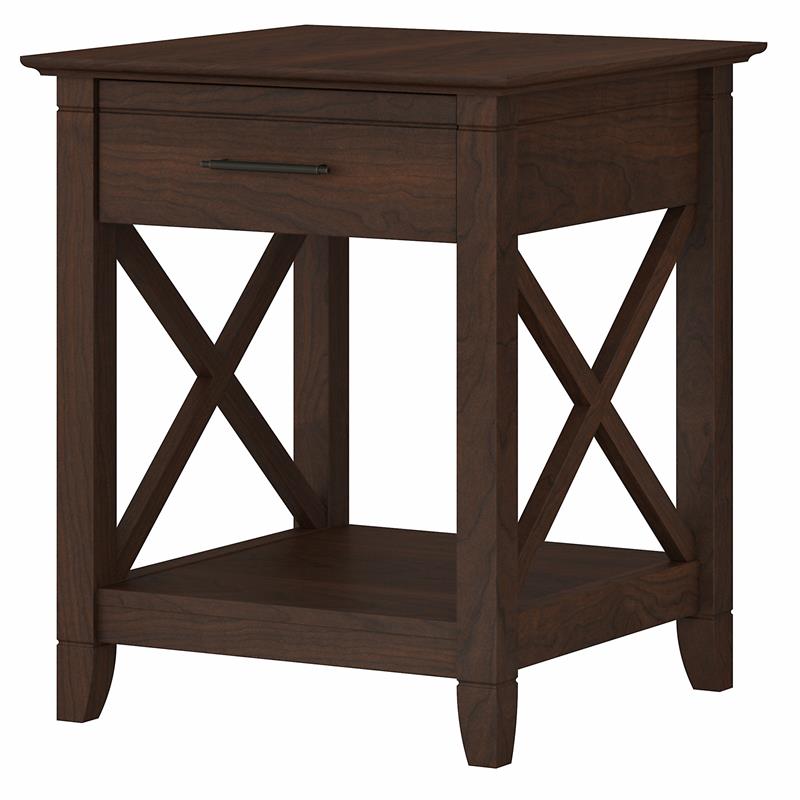 Bowery Hill Nightstand with Drawer in Bing Cherry - Engineered Wood